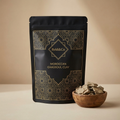 Beldi&Co Moroccan Ghassoul Clay pouch with gold Moroccan pattern and diamond logo