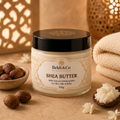 Beldi&Co Shea Butter jar with black gold-patterned lid